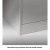 Tennsco Welded Standard Slim Storage Cabinet, 30"Wx18"Dx72"H, Light Grey 721830-LGY